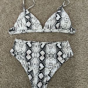 Snake skin bikini set